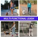 Kazazoo Hands-Free Dog Leash Adjustable Length 5-8 Ft,Waist & Crossbody Leash for Walking with Small Dogs Bichon Frisé & Teddy Reflective Strips, Ballistic Nylon, Waist Belt, Lightweight Pink - Image 5