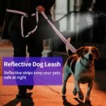 Kazazoo Hands-Free Dog Leash Adjustable Length 5-8 Ft,Waist & Crossbody Leash for Walking with Small Dogs Bichon Frisé & Teddy Reflective Strips, Ballistic Nylon, Waist Belt, Lightweight Pink - Image 7