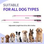 Kazazoo Hands-Free Dog Leash Adjustable Length 5-8 Ft,Waist & Crossbody Leash for Walking with Small Dogs Bichon Frisé & Teddy Reflective Strips, Ballistic Nylon, Waist Belt, Lightweight Pink - Image 8