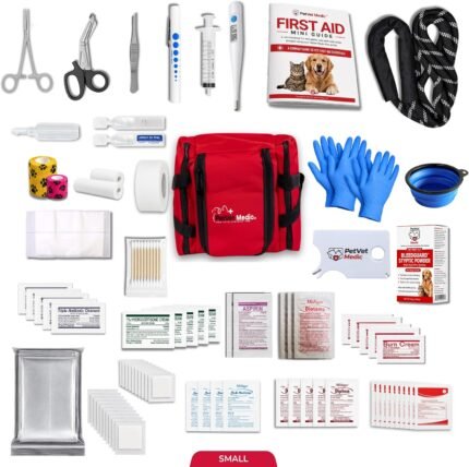 PetVet Medic Cat & Dog First Aid Kit with Thermometer & Bandages (Small)
