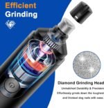 Dog Nail Grinder, Quiet and Low-Vibration Dog Nail Trimmers for Large Dogs, Medium, Small Dogs Cats Pets, Upgrade Professional Electric Pet Paws Toenail Grooming Tool Black - Image 3