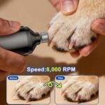 Dog Nail Grinder, Quiet and Low-Vibration Dog Nail Trimmers for Large Dogs, Medium, Small Dogs Cats Pets, Upgrade Professional Electric Pet Paws Toenail Grooming Tool Black - Image 5