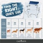 CAPHAUS Foldable Dog Crate Wire Metal Dog Kennel w/Leak-Proof Pan & Protecting Feet & Divider Panel, Single or Double Door, Small, Medium & Large Dog Crate Indoor Cage, 30” w/Single Door - Image 7