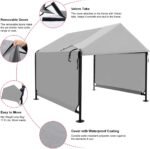 Outdoor Dog House for Large Dogs, XL Pet Tent Weatherproof, Grey - Image 5