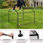 Outdoor Dog House for Large Dogs, XL Pet Tent Weatherproof, Grey - Image 7