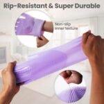 Silicone Pet Grooming Gloves Dog Washing Gloves for Bathing, 1 Pair Purple - Image 7