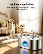 4.2Gal Extra Large Dog Water Fountain, Stainless Steel Pet Water Fountain - Image 5