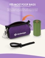 Gobeigo Dog Poop Bag Holder with Used Waste Bag Carrier(Purple) - Image 3