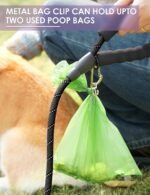 Gobeigo Dog Poop Bag Holder with Used Waste Bag Carrier(Purple) - Image 6