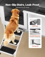 VEVOR Stainless Steel Dog Washing Station, Professional 62 inch Pet Grooming Tub w/Stairs, PE Water Filter Board, Faucet & Showerhead & Soap Holder Bathtub for Large & Medium & Small Pets (Left Door) - Image 3