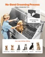 VEVOR Stainless Steel Dog Washing Station, Professional 62 inch Pet Grooming Tub w/Stairs, PE Water Filter Board, Faucet & Showerhead & Soap Holder Bathtub for Large & Medium & Small Pets (Left Door) - Image 4
