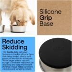 GORILLA GRIP Dog Bowl, Food Grade 304 Stainless Steel, 6 Cup, Black - Image 3