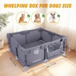 28 x 28 x 15 in Puppy Playpen with Gate, Indoor Small Pet Pen - Image 3