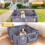 28 x 28 x 15 in Puppy Playpen with Gate, Indoor Small Pet Pen - Image 7