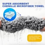 WOUSEDO Microfiber Chenille Dog Towel 1 Pack, Super Absorbent & Quick Dry - Image 3