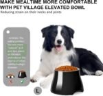 Dog Bowls,Cone Friendly Non Slip Single Dog Bowl with Stainless Steel Inner, Raised Bowls for Small and Medium Dogs Spaniel Dogs Long Ear, High Capacity, L/3 Cups Black - Image 3