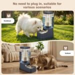 Pet Automatic Dog Water Dispenser Cat Gravity Waterer Feeder with Stainless Steel Bowl 8L Large Capacity Puppy Feeding Raised Bowls with Filter,Ice Pack (Charcoal Gray, 8L(2.2 Gallon)) - Image 6