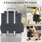 5 Set Dog Travel Bag for Supplies, Dog Lovers, Large Pet Travel Kit Includes 2 Food Containers&2 Collapsible Bowls、Placemats,Black - Image 5