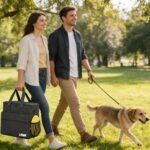 5 Set Dog Travel Bag for Supplies, Dog Lovers, Large Pet Travel Kit Includes 2 Food Containers&2 Collapsible Bowls、Placemats,Black - Image 8