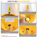 MEKAPLE Automatic Dog Ball Launcher, Dog Ball Thrower with 15 Mini Tennis Balls Sizing 2 Inch and Mesh Bag, Interactive Dogs Toys Tennis Balls Launcher for Small Dogs with 3 Distance Settings - Image 3