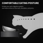 PETKIT 304 Stainless Steel Elevated Cat Bowls&Dog Bowls,Raised Cat Food and Water Bowl Set, Non-Slip, Anti Vomiting 15°Tilted Cat Small Animal Plate - Image 6