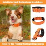 Heavy Duty Tactical Dog Collar - 1.5" Width Military Durable Thick Nylon with Adjustable Metal D Ring & Buckle Working Training K9 Collar for Medium Large Dogs (L(20"-23"), Orange) - Image 8