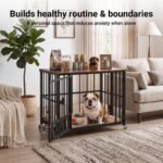 Seang 31” Collapsible Dog Crate Furniture, Dog Kennel for Small/Medium Dog - Image 4