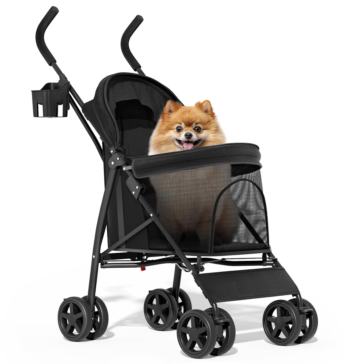 MoNiBloom Pet Stroller for Small/Medium Dogs and Cats up to 22 lbs, Black MoNiBloom Pet Stroller for Small/Medium Dogs and Cats up to 22 lbs, Black