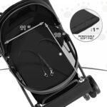 MoNiBloom Pet Stroller for Small/Medium Dogs and Cats up to 22 lbs, Black - Image 6
