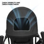 MoNiBloom Pet Stroller for Small/Medium Dogs and Cats up to 22 lbs, Black - Image 8
