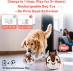 Interactive Dog Toys - Auto Bounce, Move & Vibrate with Sound, Talking Squirrel Puppy Toy for Small Medium Large Dogs, Rechargeable Durable Toy for Anxiety Relief, Boredom & Indoor Play - Image 5