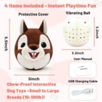 Interactive Dog Toys - Auto Bounce, Move & Vibrate with Sound, Talking Squirrel Puppy Toy for Small Medium Large Dogs, Rechargeable Durable Toy for Anxiety Relief, Boredom & Indoor Play - Image 8