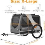 DOGGYHUT® Premium Pet Bike Trailer with Mattress - Image 3