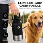 32 oz. Dog Water Bottle, Insulated Dog Travel Water Bottle, Stainless Steel Pet Water Bottle Dispenser, Portable Food and Water Bowl for Dogs for Walking Dog Canteen Travel Kit - Image 6