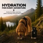 32 oz. Dog Water Bottle, Insulated Dog Travel Water Bottle, Stainless Steel Pet Water Bottle Dispenser, Portable Food and Water Bowl for Dogs for Walking Dog Canteen Travel Kit - Image 8