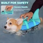 Dogcheer Dog Life Jacket, Cute Shark Dog Life Vest for Swimming Boating with Superior Buoyancy and Rescue Handle, Adjustable Puppy Floating Swim Vest for Small Medium Large Dogs - Pool Blue, XS - Image 3