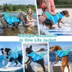 Dogcheer Dog Life Jacket, Cute Shark Dog Life Vest for Swimming Boating with Superior Buoyancy and Rescue Handle, Adjustable Puppy Floating Swim Vest for Small Medium Large Dogs - Pool Blue, XS - Image 6