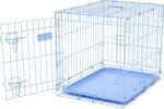 Carlson Pet Products Carlson Compact and Secure Deluxe Blue Metal Dog Crate, Blue - Image 4