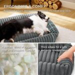 Bedsure Cute Dog Bed for Small Medium Dogs 25x21x7inches Waterproof Dog Blankets for Small Dogs 25"x35" Warm Grey - Image 3