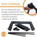 K&H Bolster Dog Cot Cooling Indoor/Outdoor Dog Bed, Charcoal 32" X 25" - Image 4