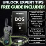 PAWPRO Dog Shock Collar with Remote, US Edition Training Collar, 4-Mile Range, Night Light, Beep, Vibration & 1-99 Shock, Waterproof & Rechargeable, Fits All Dogs, 30-Day Training Guide (Green) - Image 4