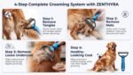 Dog Grooming Rake 2-Pack – Double-Sided Deshedding and Dematting Tool for Dogs and Cats, Stainless-Steel Undercoat Rake for Medium and Long-Haired Coats - Image 3