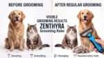 Dog Grooming Rake 2-Pack – Double-Sided Deshedding and Dematting Tool for Dogs and Cats, Stainless-Steel Undercoat Rake for Medium and Long-Haired Coats - Image 4