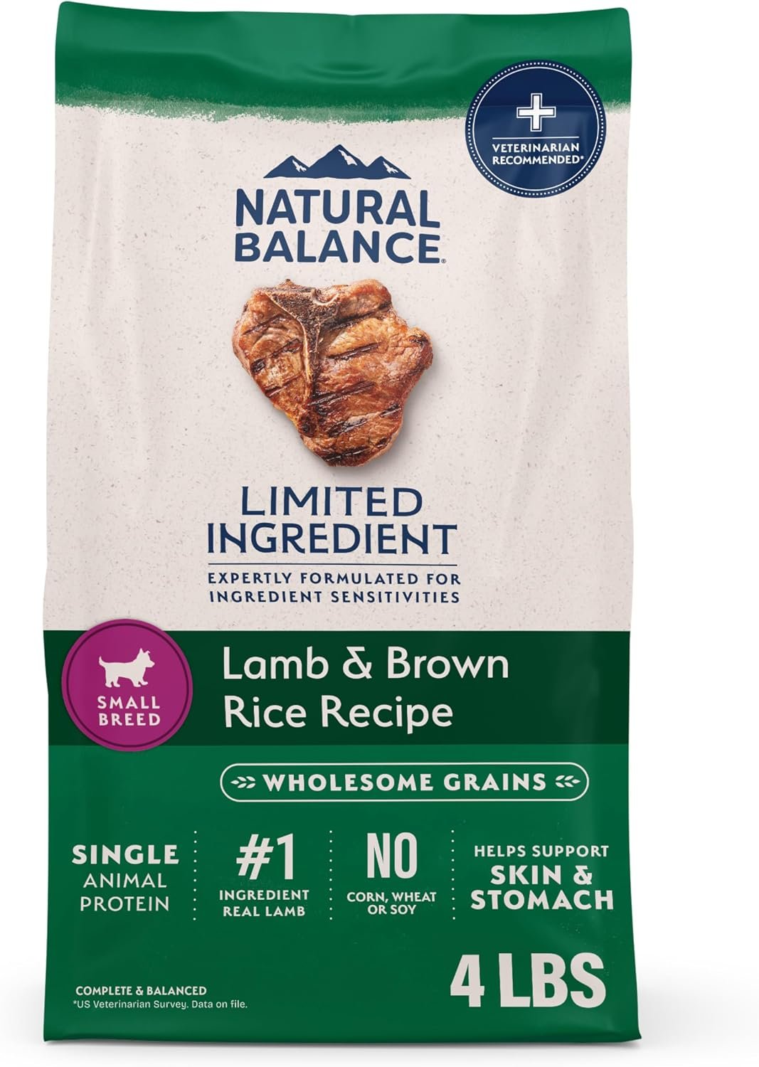 Natural Balance Limited Ingredient, Small Breed, Lamb & Brown Rice, 4 lb Natural Balance Limited Ingredient, Small Breed, Lamb & Brown Rice, 4 lb
