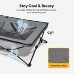 FUNNY FUZZY Elevated Dog Cot for Large Dogs, Foldable Dog Bed for Outdoor | Breathable Mesh Keeps Pets Cool, Rinse-Clean Design, Non-Slip Feet, Heavy-Duty, Portable for Camping & Backyard, 45.7"×23.6" - Image 3