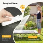 FUNNY FUZZY Elevated Dog Cot for Large Dogs, Foldable Dog Bed for Outdoor | Breathable Mesh Keeps Pets Cool, Rinse-Clean Design, Non-Slip Feet, Heavy-Duty, Portable for Camping & Backyard, 45.7"×23.6" - Image 6
