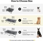 FUNNY FUZZY Elevated Dog Cot for Large Dogs, Foldable Dog Bed for Outdoor | Breathable Mesh Keeps Pets Cool, Rinse-Clean Design, Non-Slip Feet, Heavy-Duty, Portable for Camping & Backyard, 45.7"×23.6" - Image 7