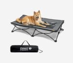 FUNNY FUZZY Elevated Dog Cot for Large Dogs, Foldable Dog Bed for Outdoor | Breathable Mesh Keeps Pets Cool, Rinse-Clean Design, Non-Slip Feet, Heavy-Duty, Portable for Camping & Backyard, 45.7"×23.6" - Image 10