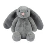 Best Pet Supplies Bunny Buddy Squeaky Plush Dog Toy – Gray