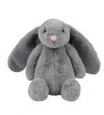 Best Pet Supplies Bunny Buddy Squeaky Plush Dog Toy - Gray